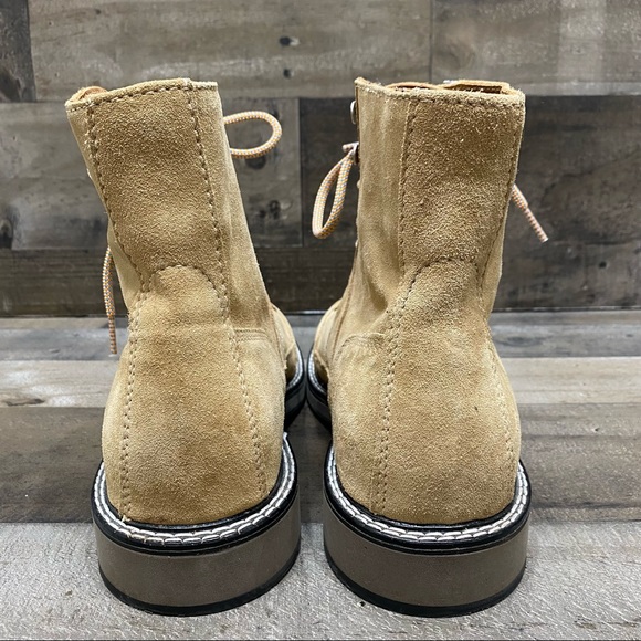 Hunter Commando Womens Tan Suede Boots Size 10 - Picture 5 of 9